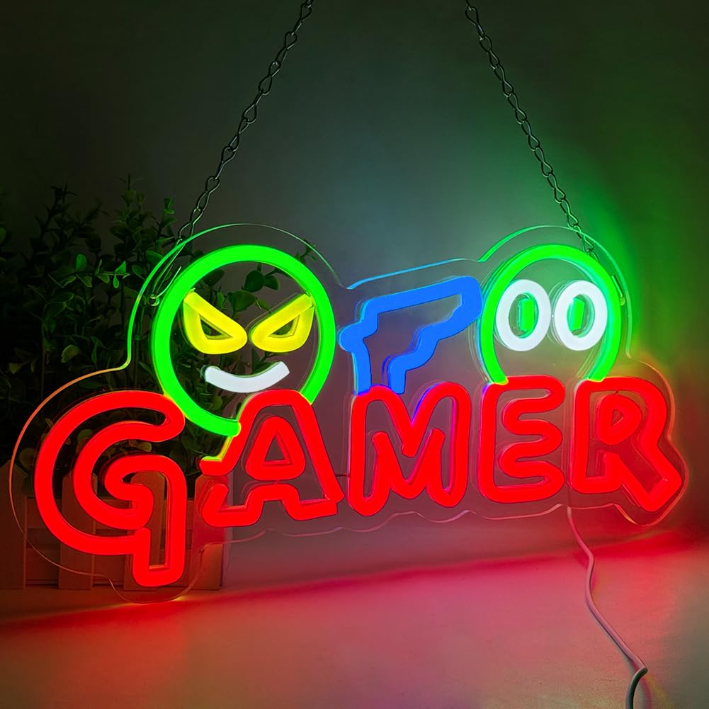 Party Games Baby Shower - Gamer Neon Sign LED Wandlamp Aanpasbare