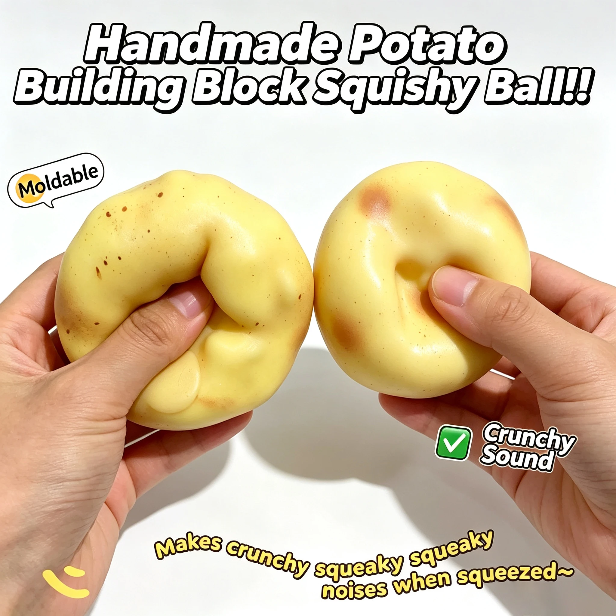 Party Games For Adults And Kids - Knapperige Aardappel Squishy Stressbal ASMR Fidget