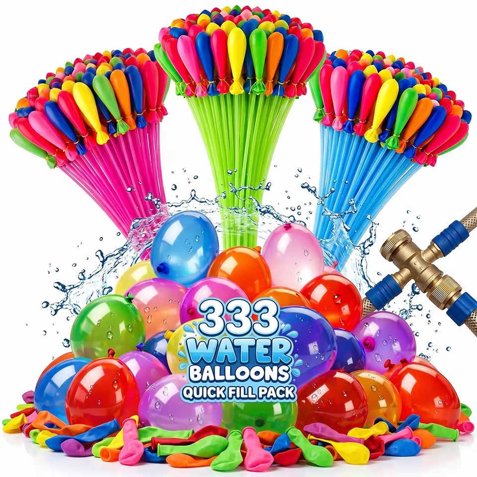 Party Games Bomb - 333 Stuks Quick Fill Waterballonnen Zelfbindende