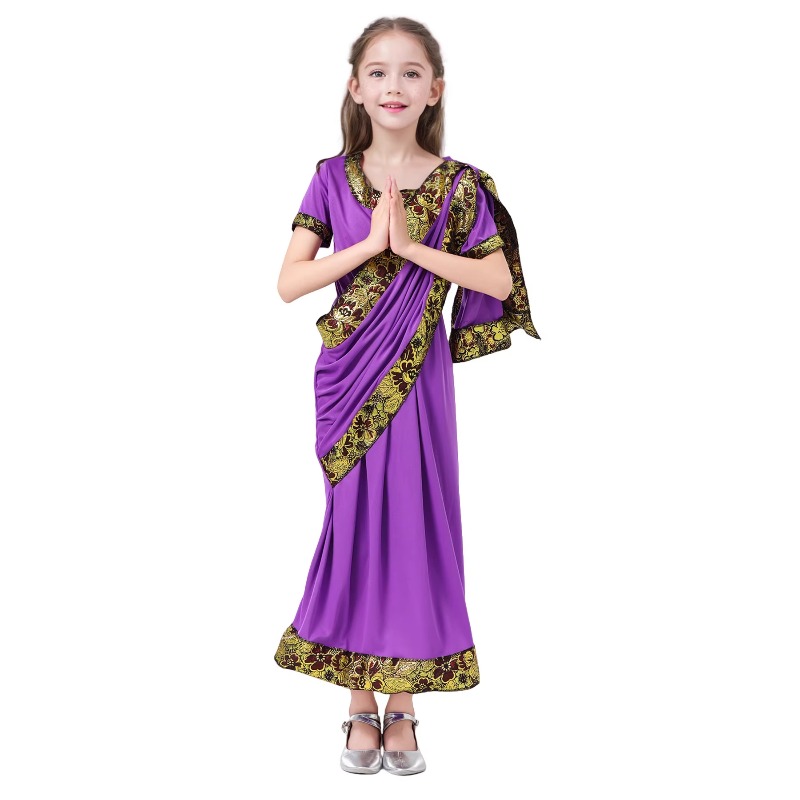 Party Games Indian - Kinderen, Indiase meisjes, cosplay, prinsessenkostuum, dansfeest,