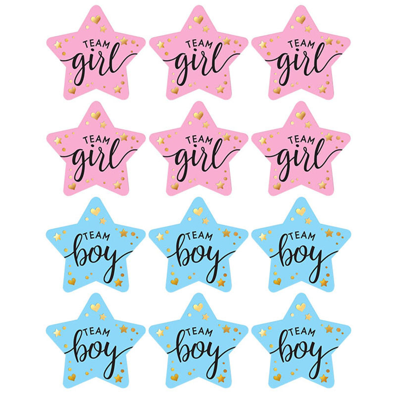 Party Games Baby Shower - 60 stuks geslacht onthullen stickers voor