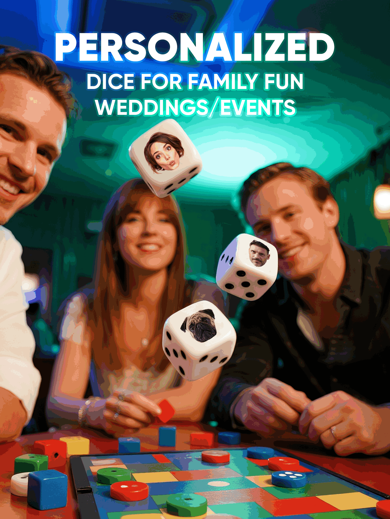 Aangepaste gezichtsdobbelstene - Party Games Baby Shower recensie en prijs