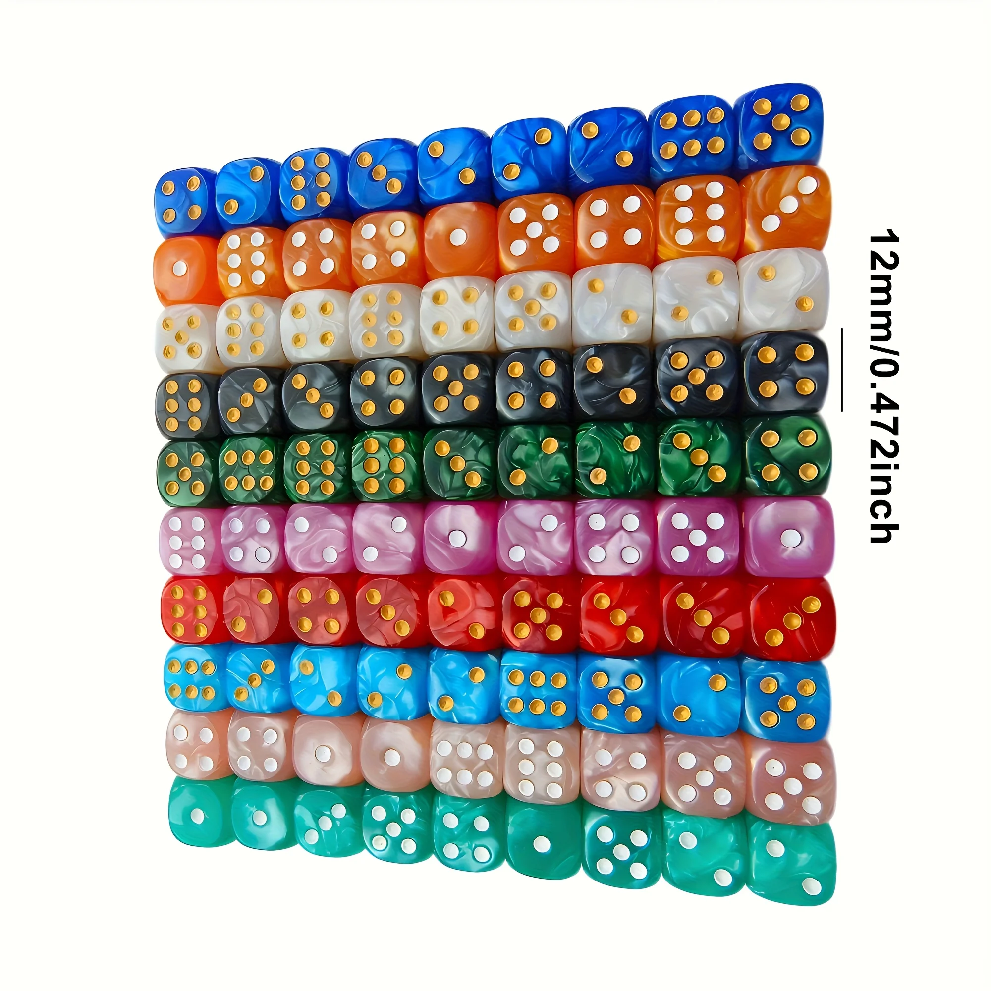 10 stuks 12mm Pearl Swirl D6 d - Party Games Indoor recensie en prijs
