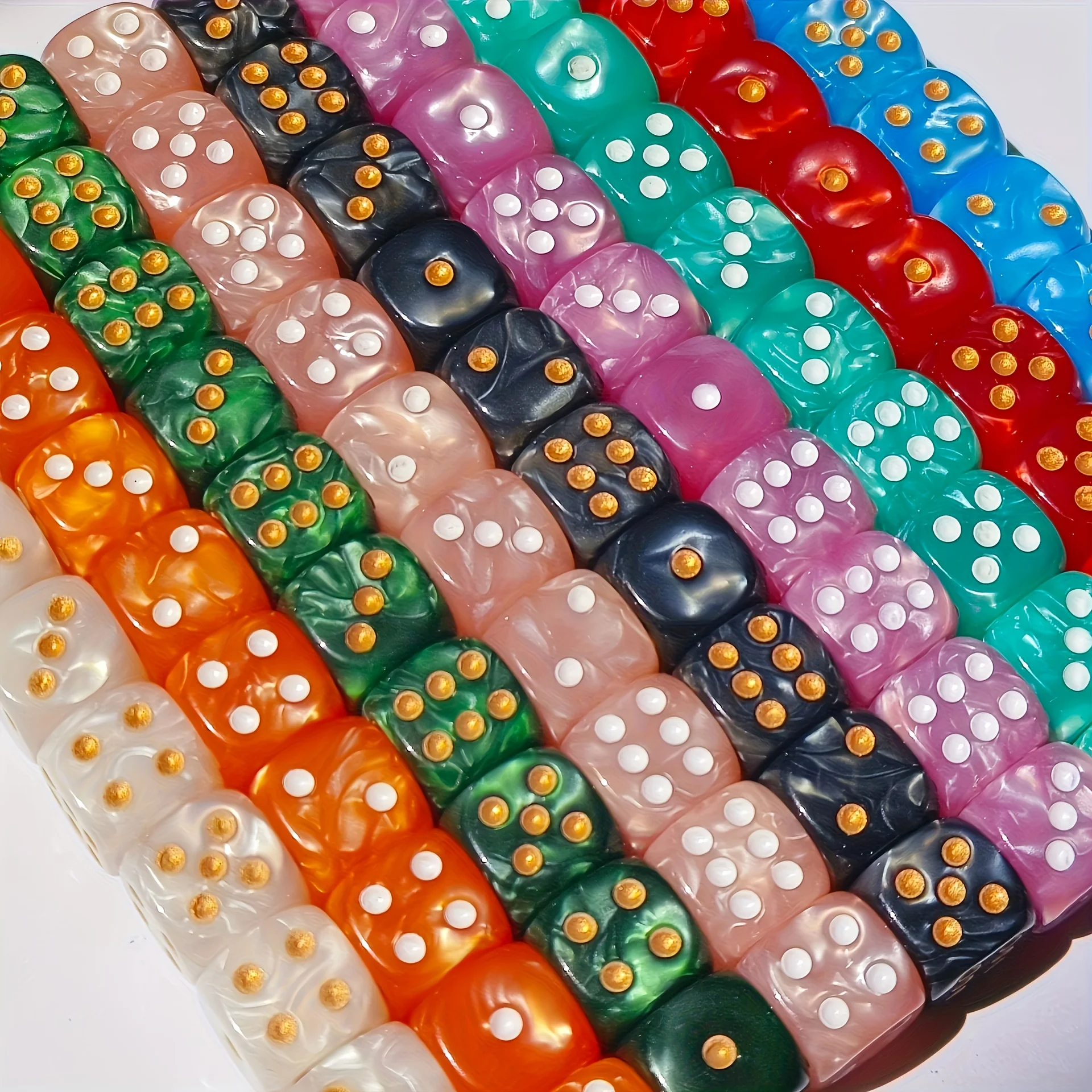 10 stuks 12mm Pearl Swirl D6 d - Party Games Indoor recensie en prijs