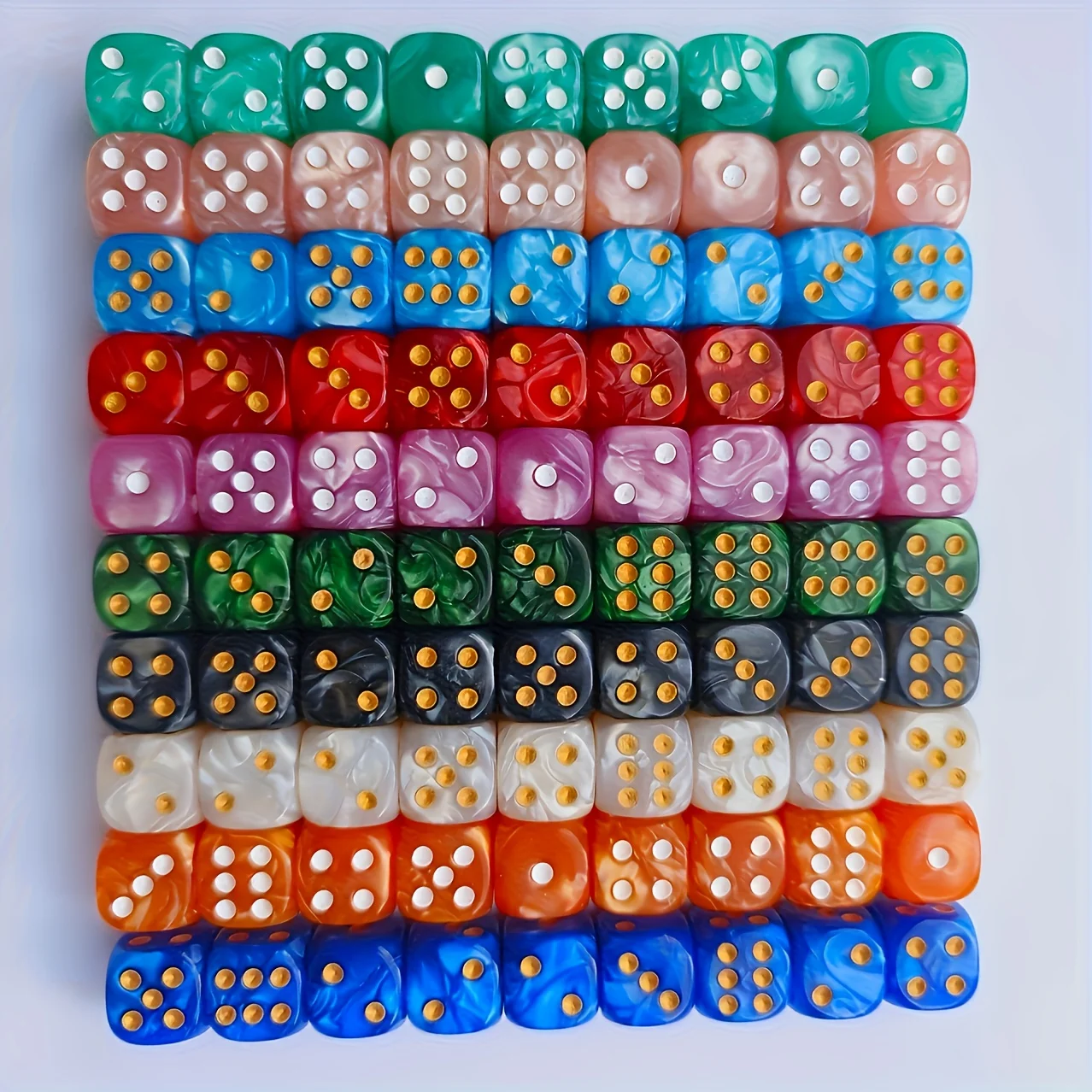 10 stuks 12mm Pearl Swirl D6 d - Party Games Indoor recensie en prijs