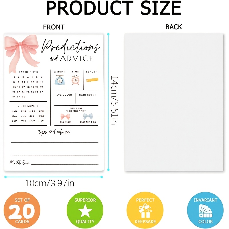 20 stuks babyvoorspellings- en - Party Games Baby Shower recensie en prijs