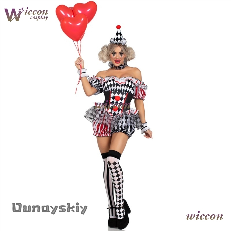 Vrouwen Clown Cosplay Kostuum  - Party Games Online Free recensie en prijs